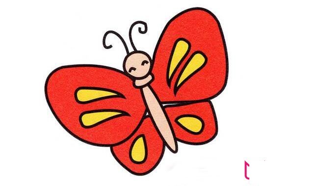 1一6年级画画图片大全，各种美丽的蝴蝶简笔画图片