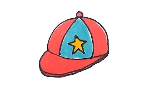 鸭舌帽简笔画