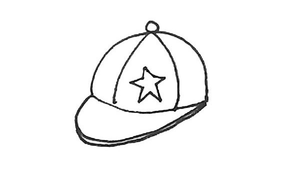 鸭舌帽简笔画