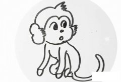 简单的猴子简笔画步骤图片