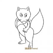狡猾的狐狸简笔画1
