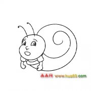 简笔画：卡通小蜗牛1