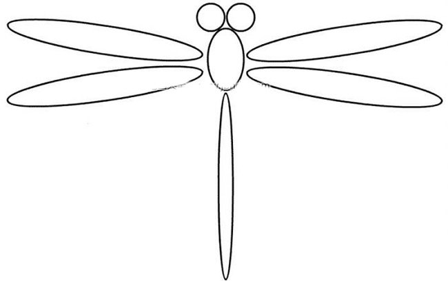 卡通蜻蜓简笔画