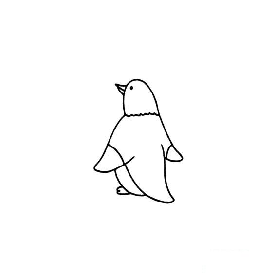 企鹅的侧面画法