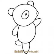 跳舞的大熊猫简笔画2