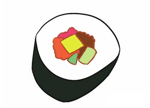 寿司简笔画图片