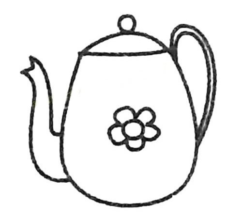水壶简笔画大全及画法步骤