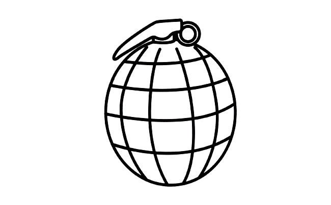 手榴弹简笔画图片