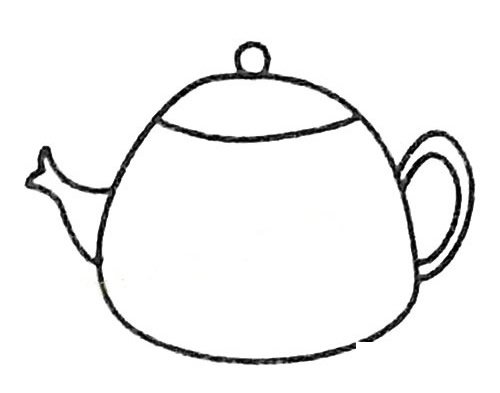 水壶简笔画画法步骤图