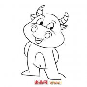 可爱的小牛（儿童简笔画）