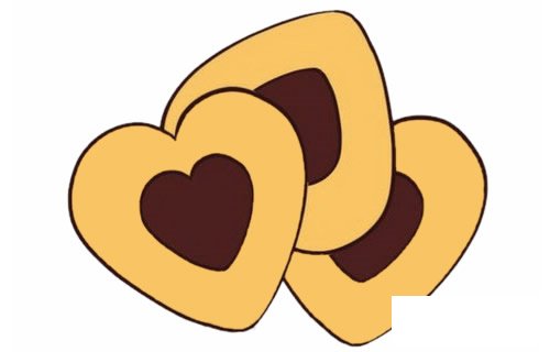 饼干简笔画完成图