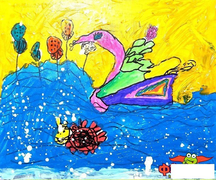 儿童画画大全简单漂亮,美丽的天鹅