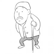 不同特征的爷爷简笔画图片