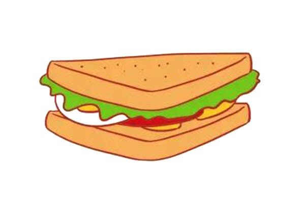 三明治简笔画