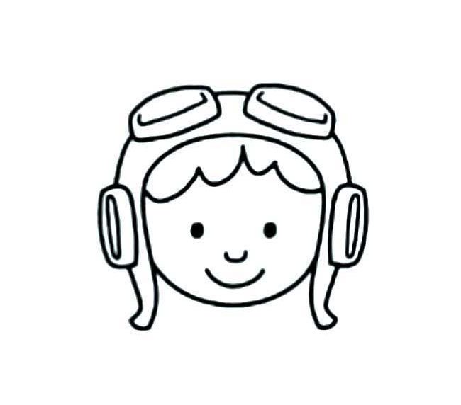 小朋友飞行员简笔画图片大全