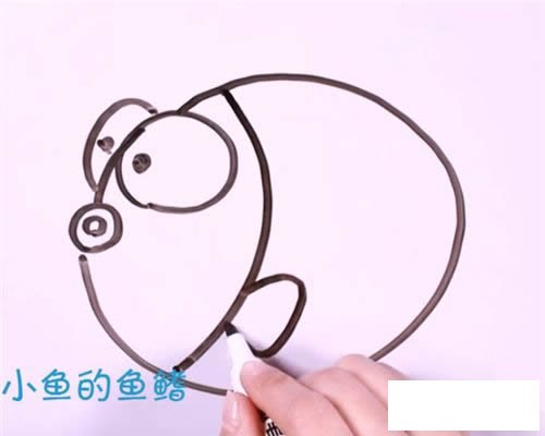 简笔画金鱼的画法步骤图解教程 手把手教你画金鱼