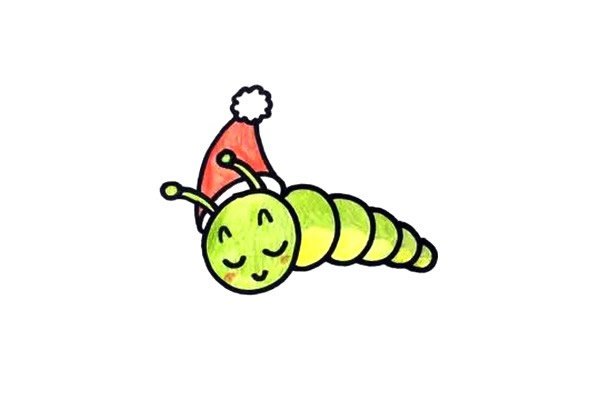 睡觉的毛毛虫简笔画