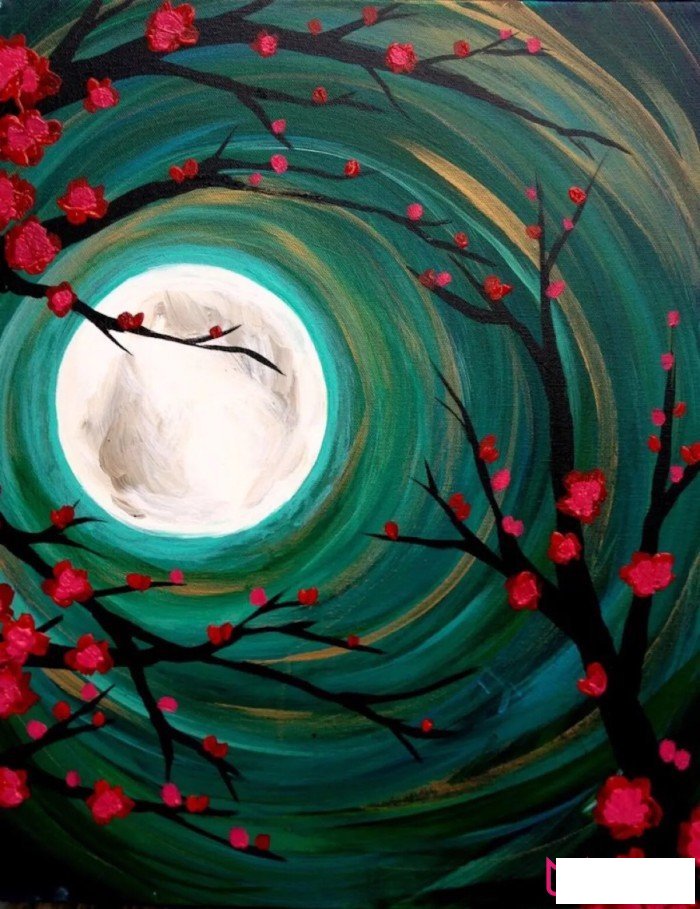 好看的梅花，充满意境的儿童画图片