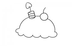 甜点小蛋糕简笔画步骤画法