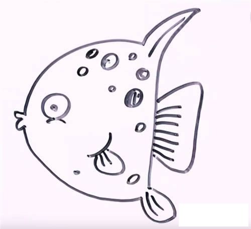 简笔画热带鱼的画法 热带鱼简笔画步骤图片