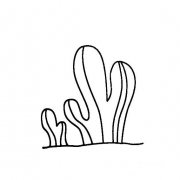 仙人掌简笔画沙漠里的仙人掌