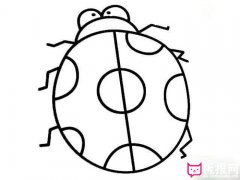 幼儿动物简笔画大全,七星瓢虫简笔画