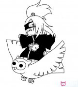 儿童动漫人物简笔画,Q版迪达拉简笔画