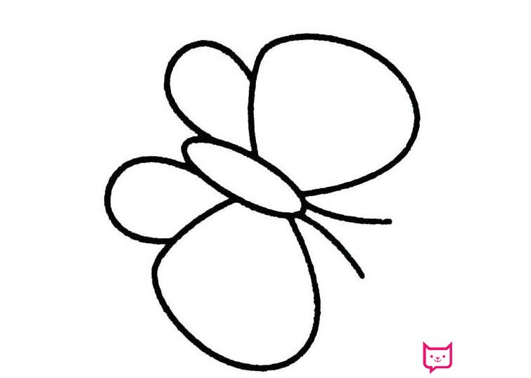 1一6年级画画图片大全，各种美丽的蝴蝶简笔画图片