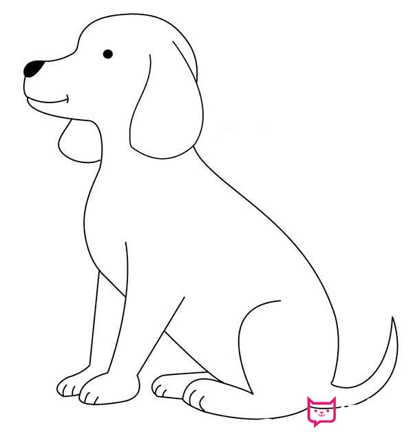 1一6年级画画图片大全，可爱的小狗简笔画