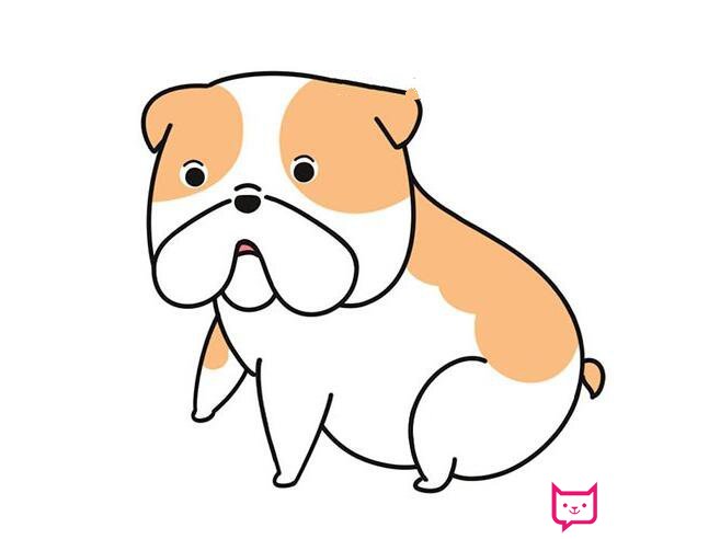 可爱的小狗简笔画彩色,各种狗狗简笔画大全