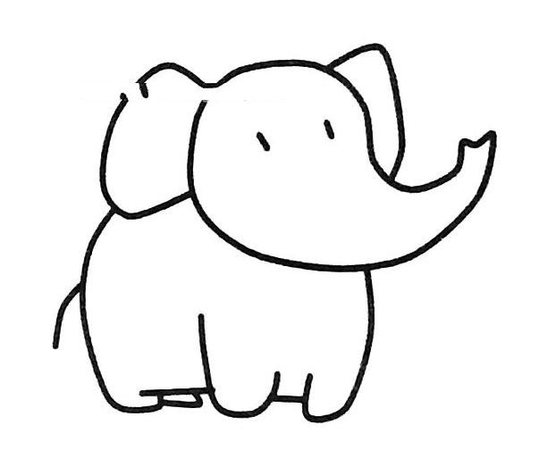大象简笔画图片大全,可爱的大象简笔画