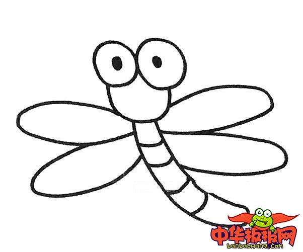 蜻蜓简笔画图片大全,可爱的蜻蜓