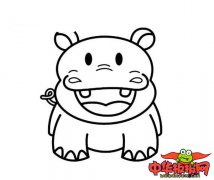 河马简笔画图片大全，可爱的河马怎么画