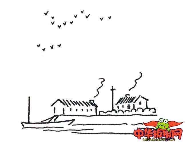 美丽大自然风景简笔画图片,风景画大全简单又好看(9张)