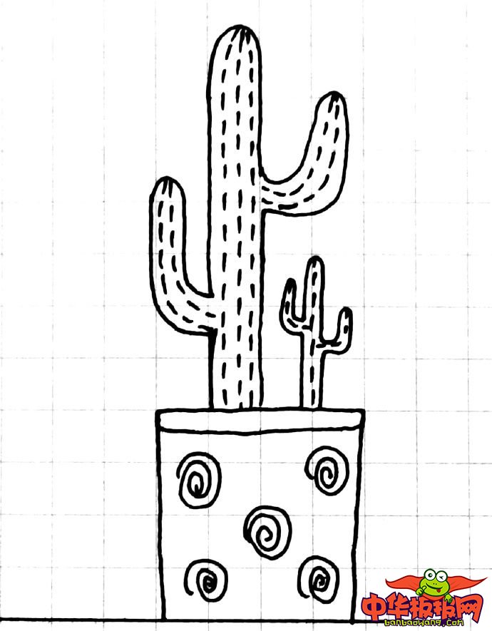 仙人掌简笔画怎么画,幼儿仙人掌简笔画图片大全