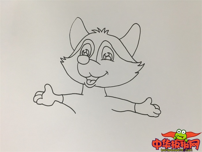 超萌小狐狸简笔画彩色