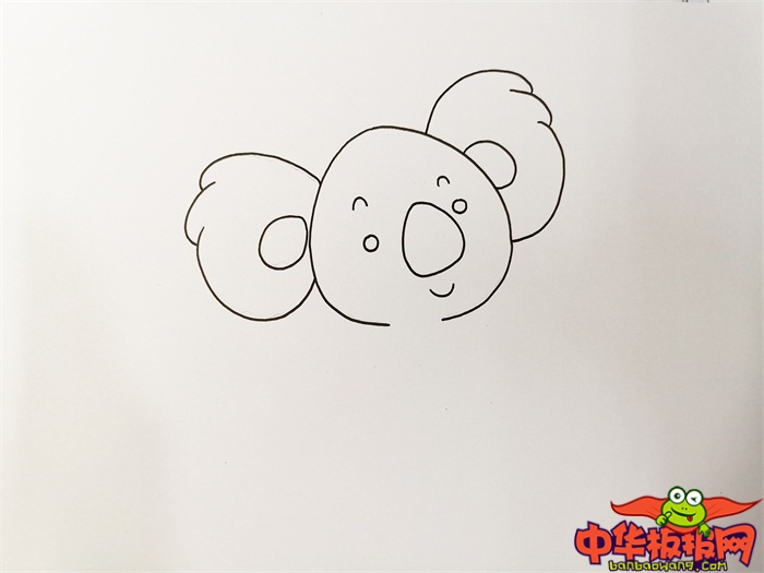 萌萌的考拉简笔画彩色