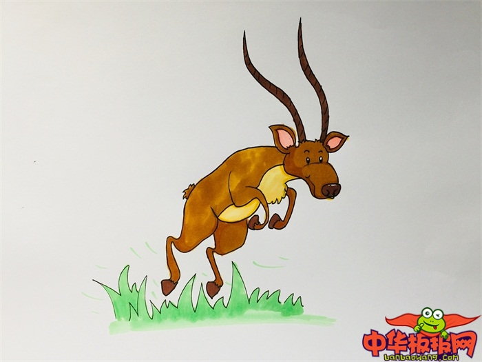 羚羊简笔画步骤