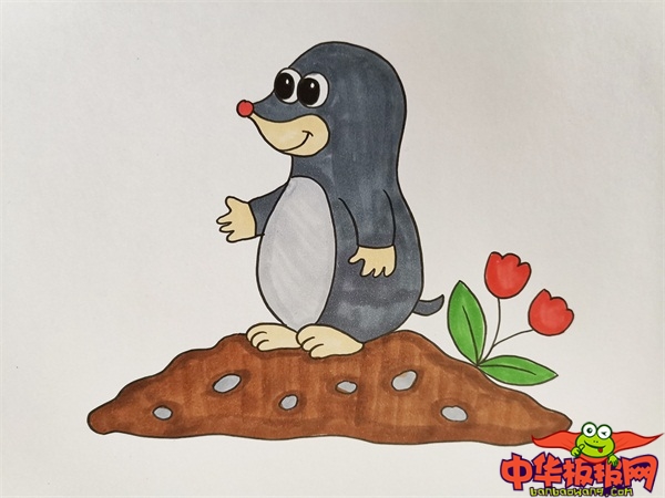 小鼹鼠简笔画教程