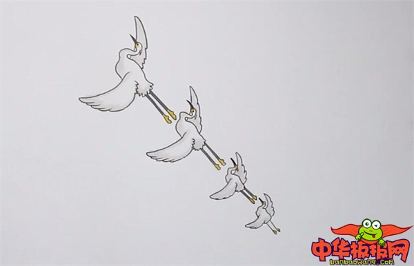 一行白鹭简笔画