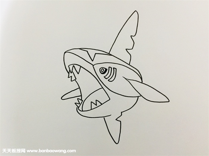 巨齿鲨怎么画