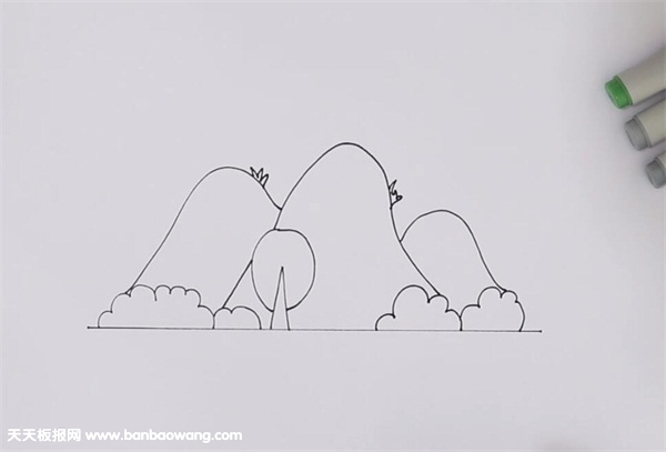 山峰简笔画