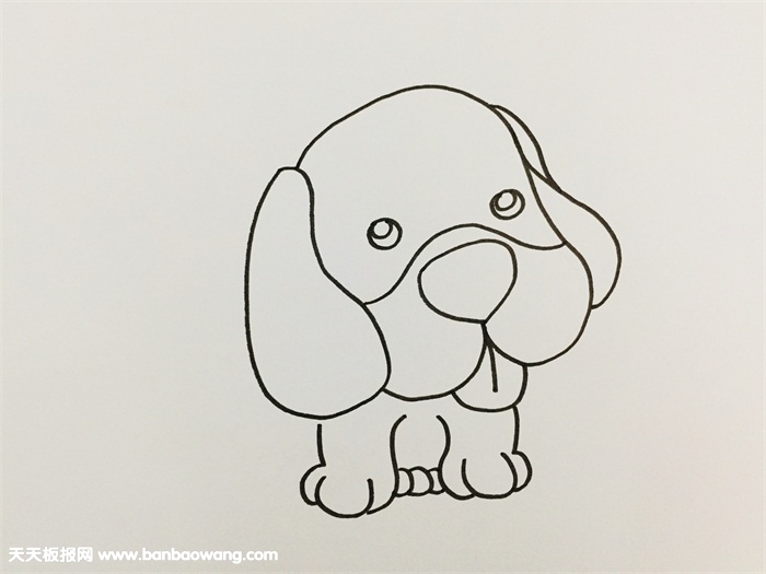 小狗简笔画一步一步教