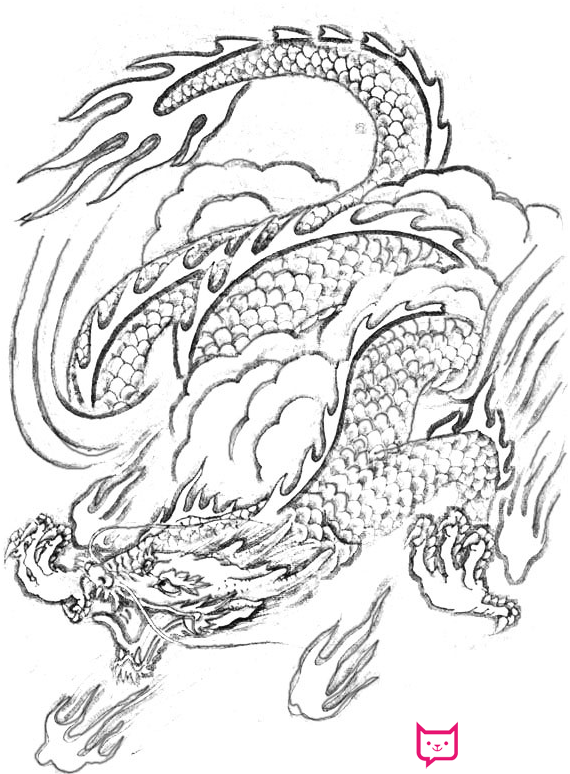 龙的简笔画，霸气的龙