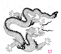 龙的简笔画，中国龙图腾