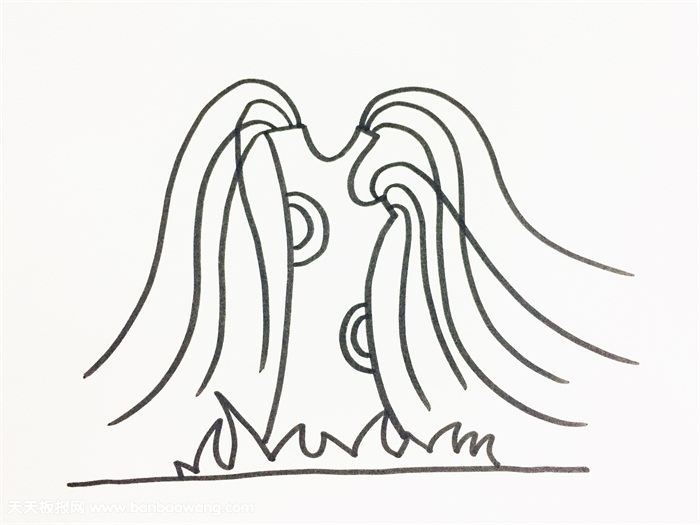 茂密柳树怎么画才好看