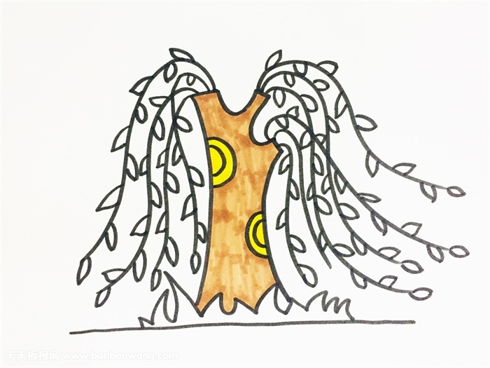 茂密柳树怎么画才好看