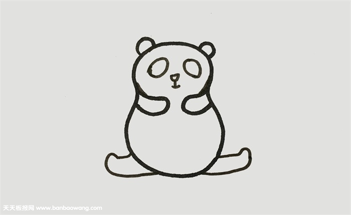 可爱的熊猫怎么画