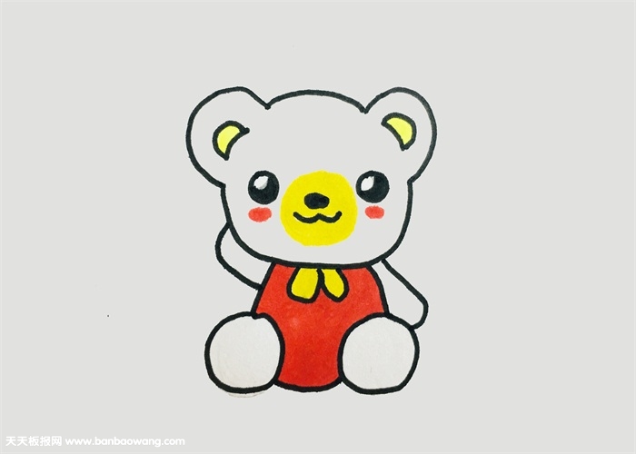 可爱动物简单画法