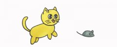 猫和老鼠怎么画